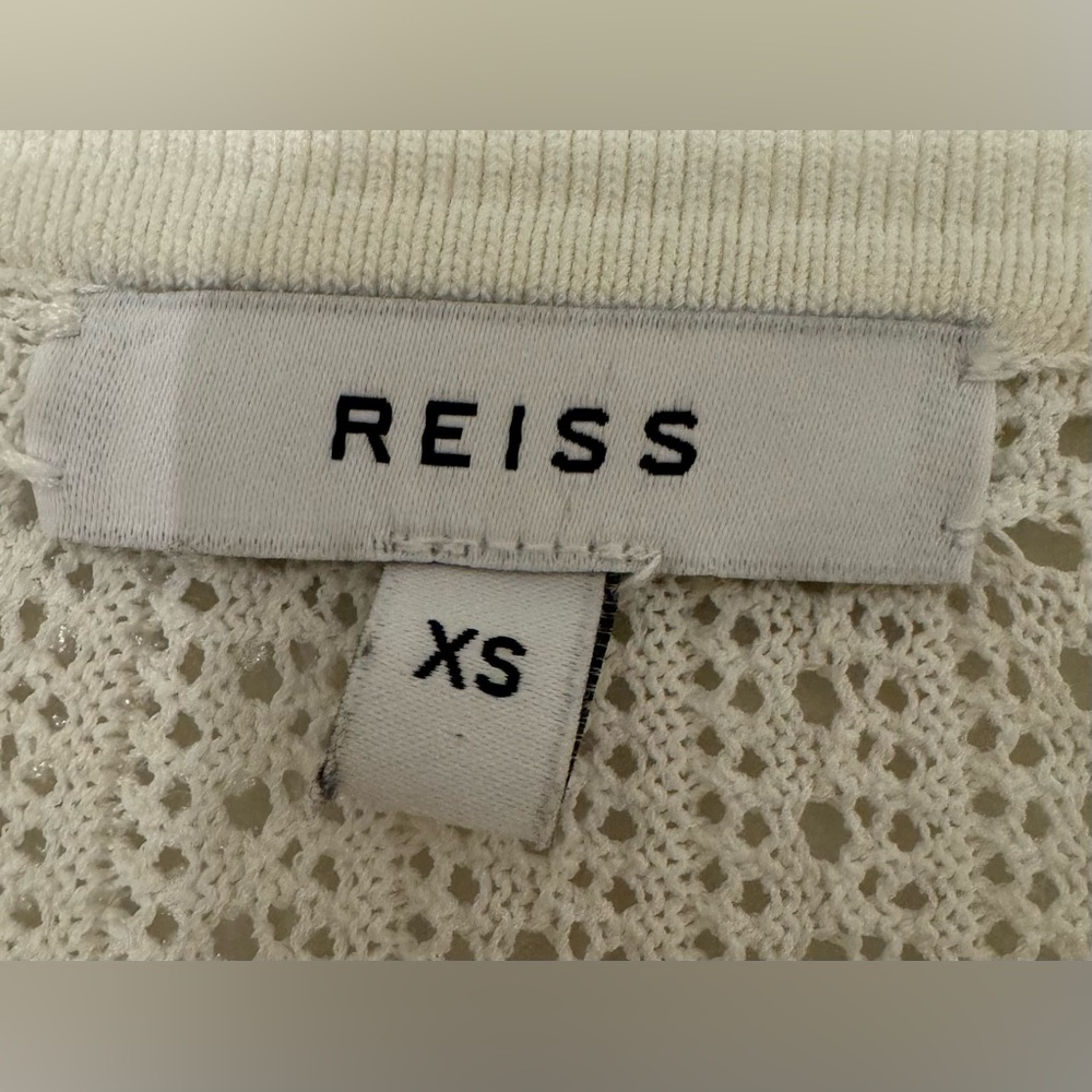 Reiss Cream Textured Knit Top - Picture 3 of 5